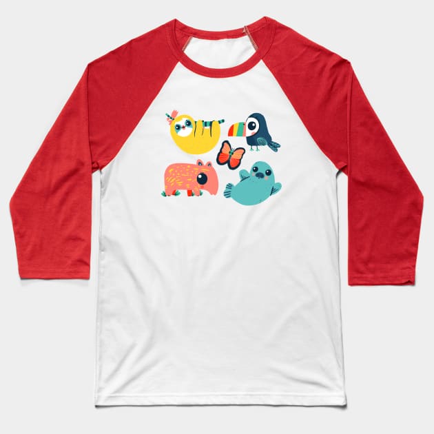 Fauna Baseball T-Shirt by Mjdaluz